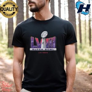 NFL Super Bowl LVIII 2023 Season In Las Vegas Logo Unisex T Shirt 1