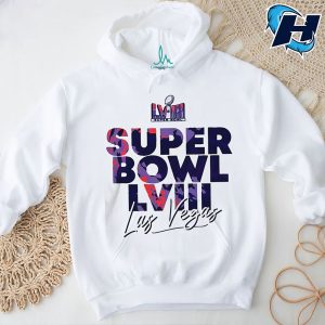 NFL Super Bowl LVIII Las Vegas 2024 Colorful Logo Classic T Shirt 3 topaz