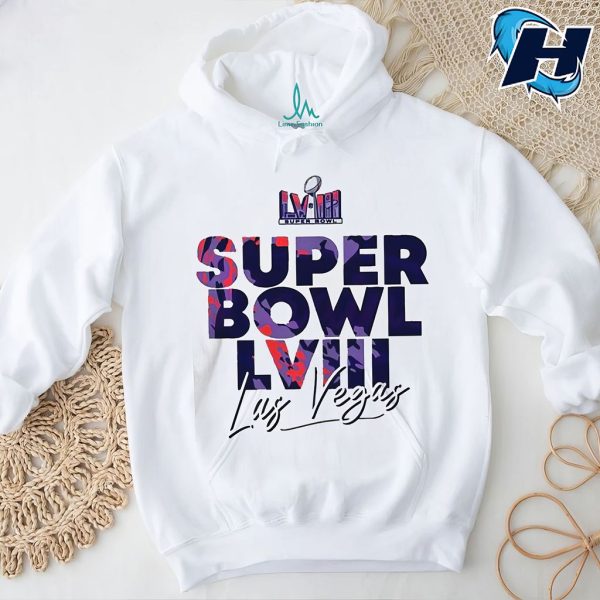 NFL Super Bowl LVIII Las Vegas 2024 Colorful Logo Classic T Shirt