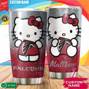 Personalized Atlanta Falcons Hello Kitty Hug Tumbler
