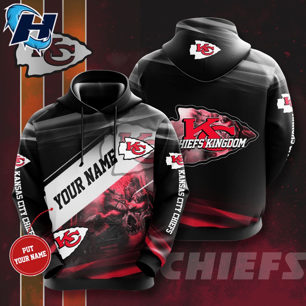 Personalized Name Chiefs Grimm Reaper Sudden Death Hoodie