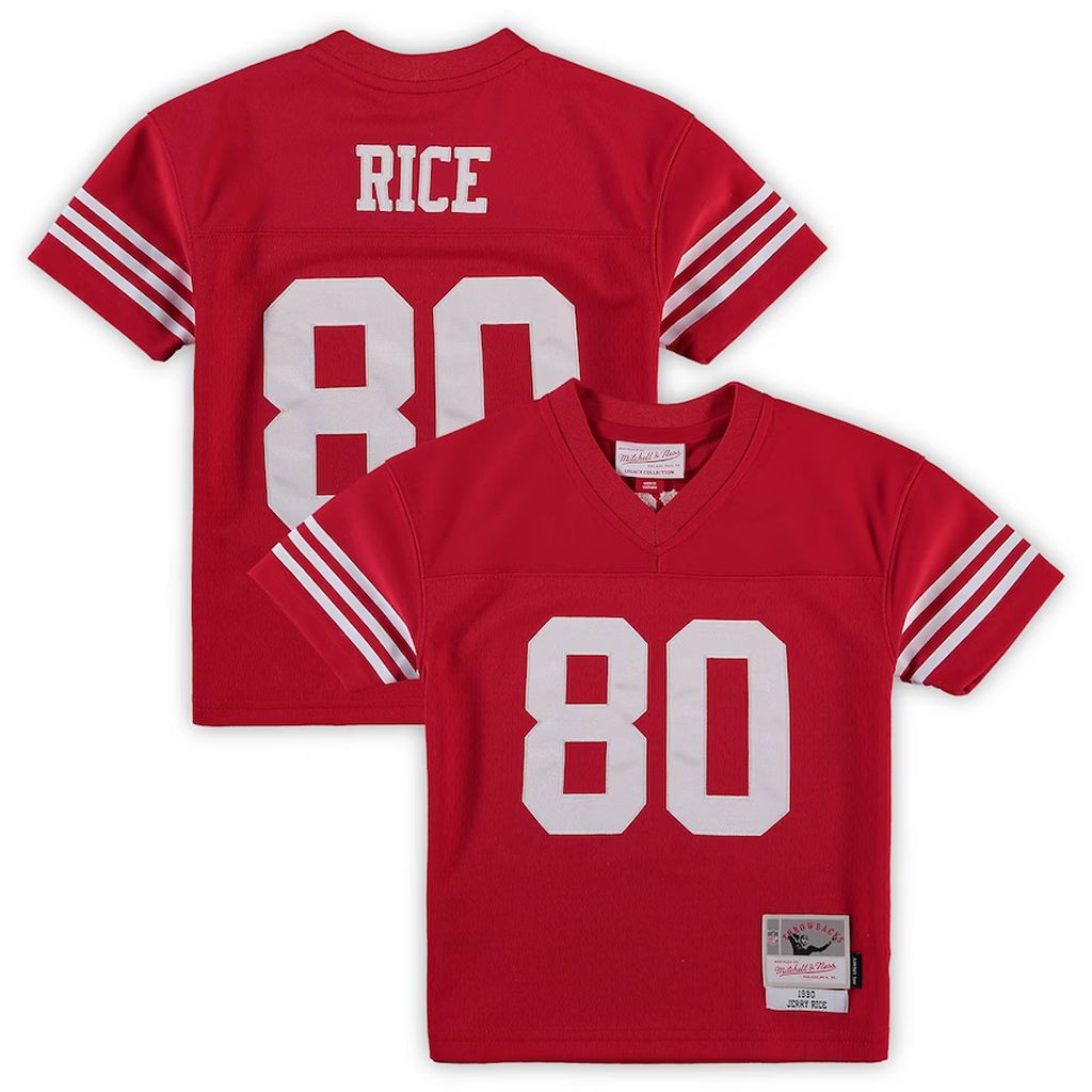 Preschool San Francisco 49ers Jerry Rice Scarlet 1990 Jersey
