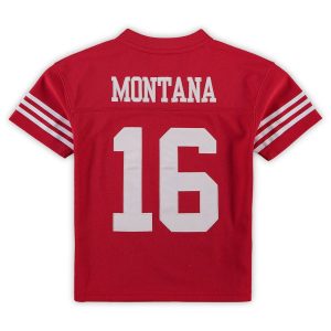 Preschool San Francisco 49ers Joe Montana Scarlet 1990 Jersey 3