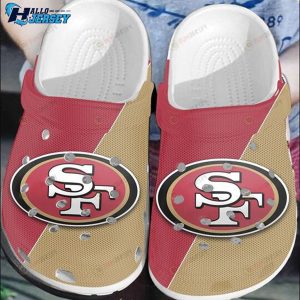 San Francisco 49Ers Logo Classic Clogs Shoes Crocs Red Yellow