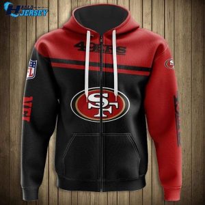 San Francisco 49ers 3D Style Football Champ Gear All Over Print Hoodie