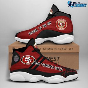 San Francisco 49ers Air Jordan 13 Logo Us Style Nfl Sneakers 1