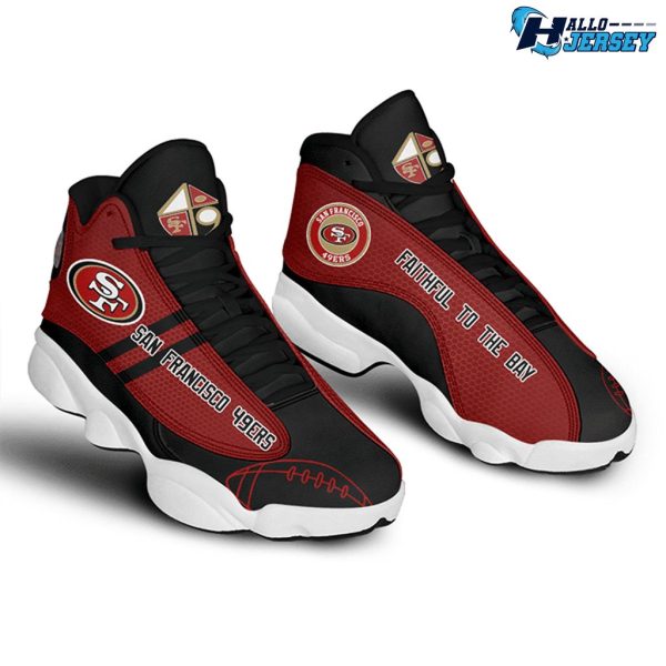 San Francisco 49ers Air Jordan 13 Style Nfl Logo Sneakers