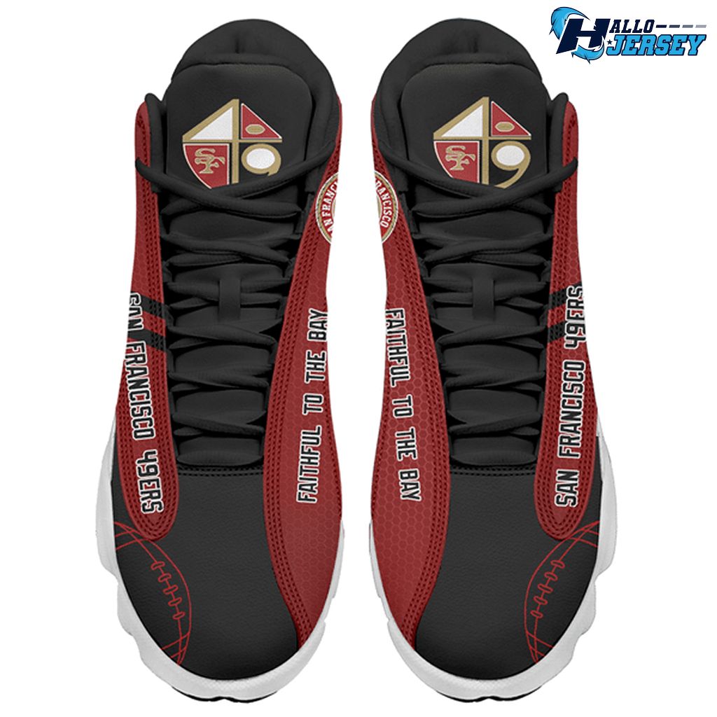 San Francisco 49ers Air Jordan 13 Style Nfl Logo Sneakers