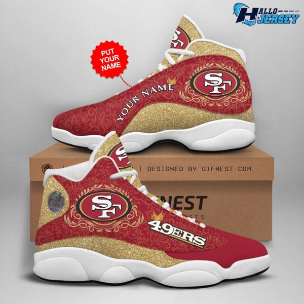 San Francisco 49ers Air Jordan 13 Nice Gift Footwear Nfl Sneakers
