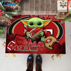 San Francisco 49ers Baby Yoda Home Decor Nice Gift Nfl Doormat