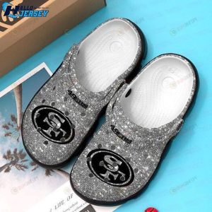 San Francisco 49ers Bling Bling Background Crocs, San Francisco 49ers Gifts For Him