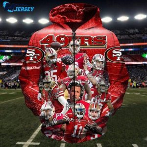 San Francisco 49ers Champ Nfl Logo Team All Over Print Hoodie