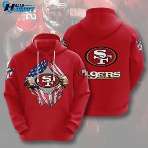 San Francisco 49ers Champ Style Football Champ All Over Print Hoodie