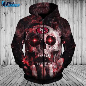 San Francisco 49ers Champ Us Style Football All Over Print Hoodie