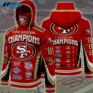 San Francisco 49ers Champions All Over Print Hoodie