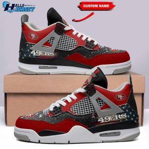 San Francisco 49ers Custom Air Jordan 4 Nfl Sneakers 1