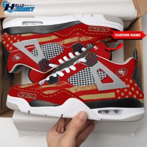 San Francisco 49ers Custom Gifts Footwear Air Jordan 4 Nfl Sneakers 1