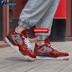 San Francisco 49ers Custom Gifts Footwear Air Jordan 4 Nfl Sneakers 2