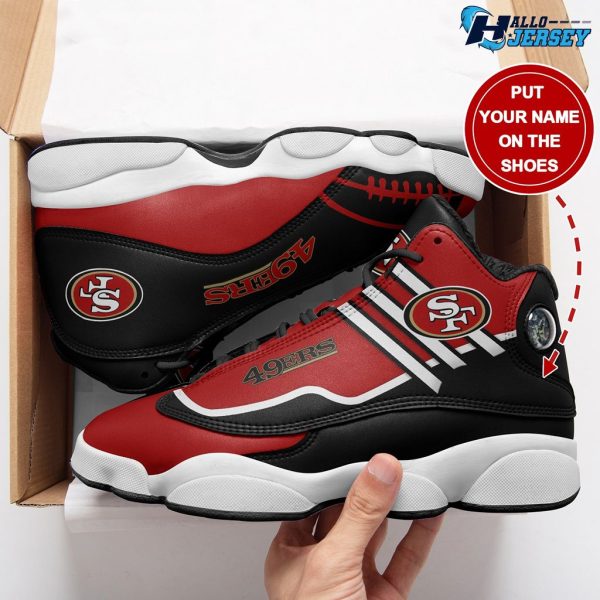 San Francisco 49ers Custom Name Air Jordan 13 Sneakers