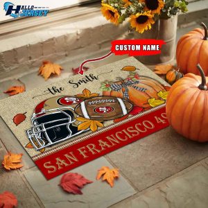 San Francisco 49ers Fall Football Doormat 1