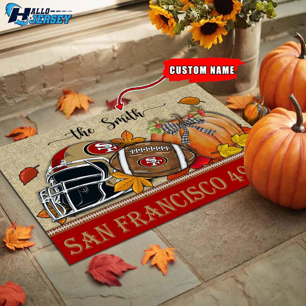 San Francisco 49ers Fall Football Doormat