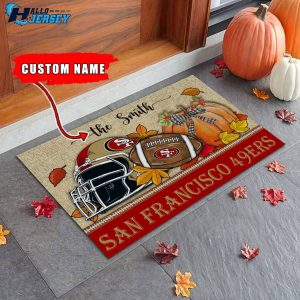San Francisco 49ers Fall Football Doormat 2