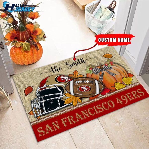 San Francisco 49ers Fall Football Doormat
