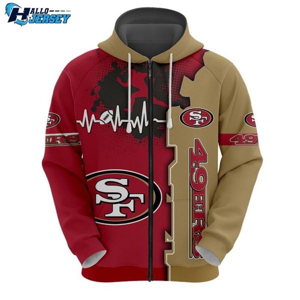 San Francisco 49ers Football Champ Gear All Over Print Hoodie