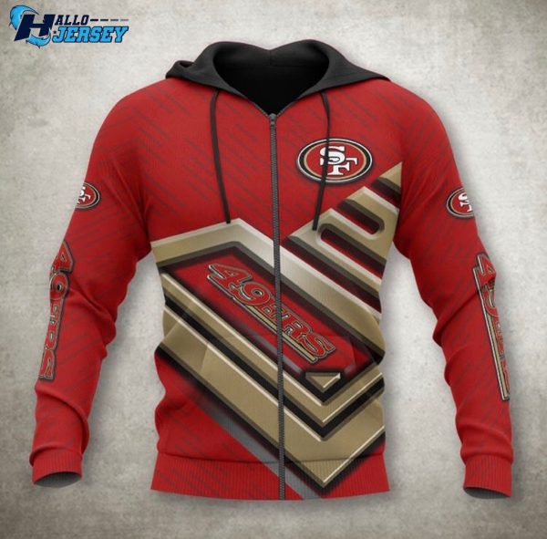 San Francisco 49ers Football Champ Gear All Over Print Hoodie