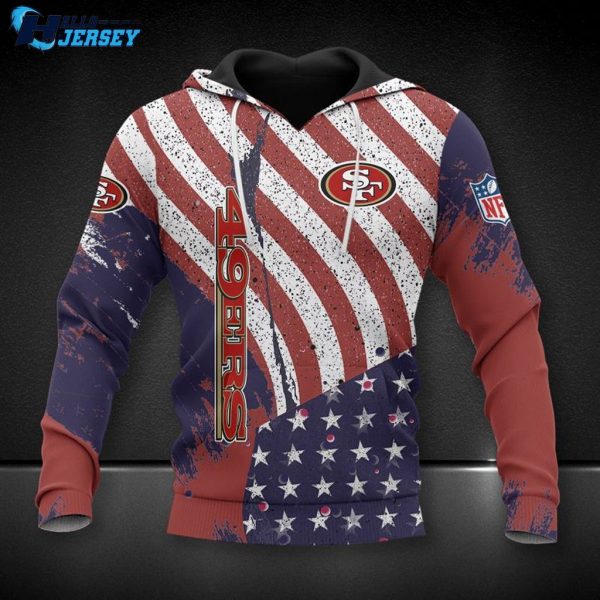 San Francisco 49ers Football Gear Logo Nfl Style 3D Hoodie