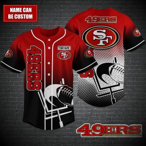 San Francisco 49ers Football Gifts Custom Baseball Jersey