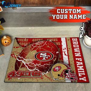 San Francisco 49ers Football Team Decor Nfl Doormat