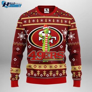 San Francisco 49ers Funny Grinch Nfl Gear Christmas Ugly Sweater