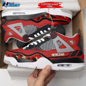 San Francisco 49ers Logo Custom Footwear Air Jordan 4 Nfl Sneakers 1
