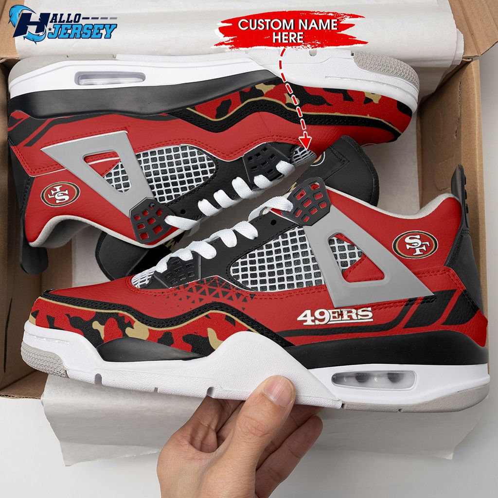 San Francisco 49ers Logo Custom Footwear Air Jordan 4 Nfl Sneakers