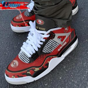 San Francisco 49ers Logo Custom Footwear Air Jordan 4 Nfl Sneakers 3