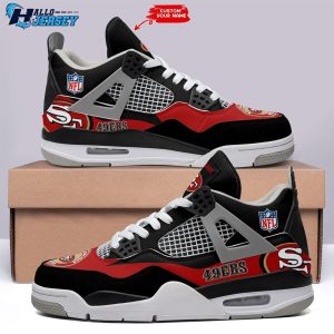 San Francisco 49ers Logo Helmet Gear Footwear Air Jordan 4 Nfl Sneakers 1