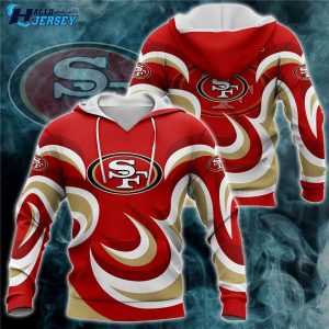 San Francisco 49ers Logo Nfl Football Champ Gear All Over Print Hoodie