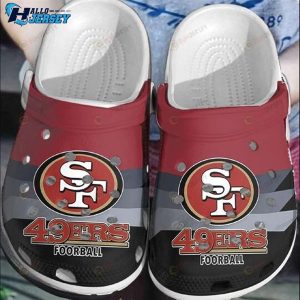 San Francisco 49ers Logo Stripe Classic Red Black Gray Crocs