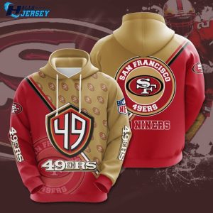 San Francisco 49ers Logo Team All Over Print Hoodie