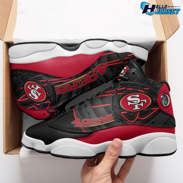 San Francisco 49ers Logo Air Jordan 13 Nfl Sneakers