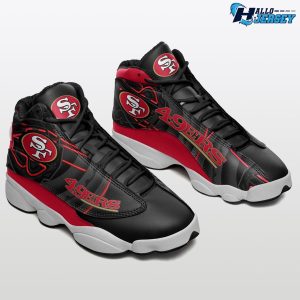 San Francisco 49ers Logo Us Style Air Jordan 13 Nfl Sneakers 2