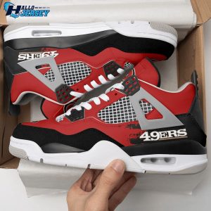 San Francisco 49ers Logo Us Style Football Team Air Jordan 4 Nfl Sneakers 1