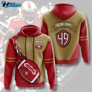 San Francisco 49ers Nfl Champ Football All Over Print Hoodie