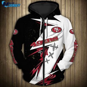 San Francisco 49ers Nfl Gear Football All Over Print Hoodie