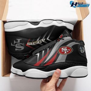 San Francisco 49ers Nice Gift Logo Us Style Air Jordan 13 Nfl Sneakers 3