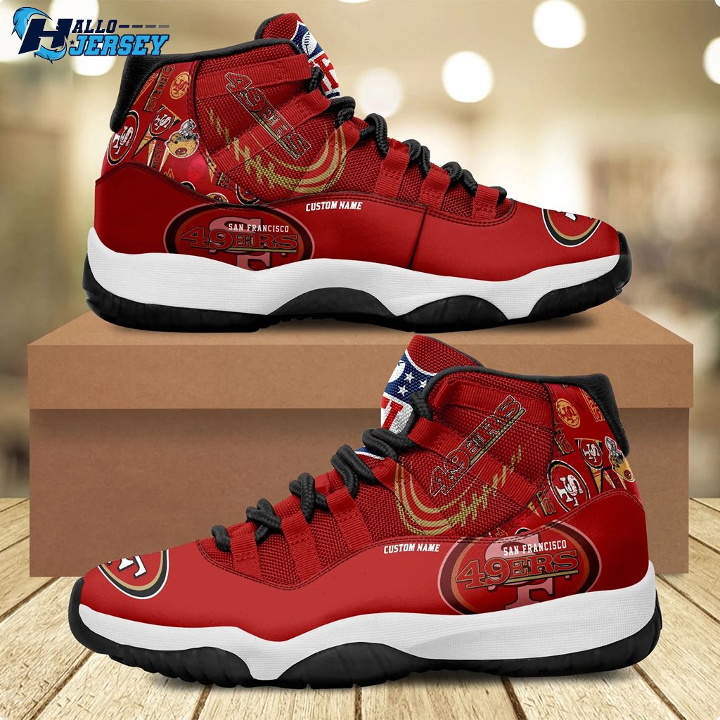 San Francisco 49ers Football Team Nfl Personalized Air Jordan 11 Sneakers