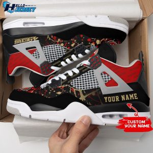 San Francisco 49ers Personalized Air Jordan 4 Sneaker 1
