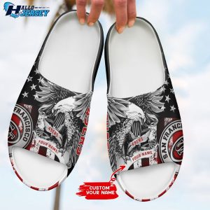 San Francisco 49ers Personalized Mickey Yeezy Slippers 1