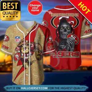 San Francisco 49ers The Reaper Custom Name Baseball Jersey